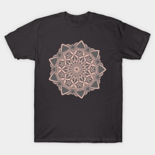 Leafy Pink Mandala T-Shirt